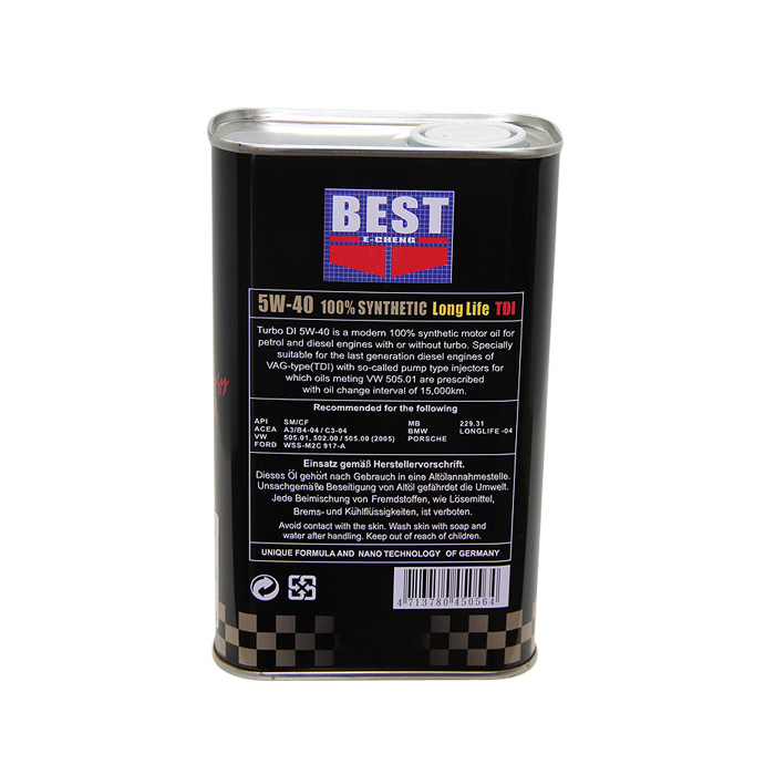 5W-40 TDI 100% synthetic engine oil